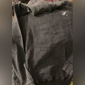 Poshmark Black Graphic Pocket Hoodie